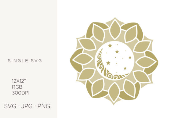Celestial SVGs: Astrology Mandala & Sun Moon Art