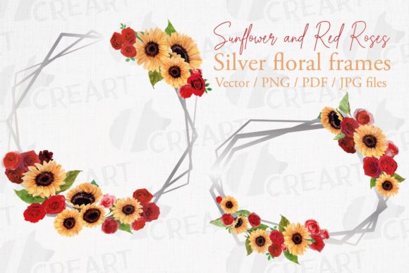 Enhancing Creative Projects with Sunflower and Red Roses Silver Frames