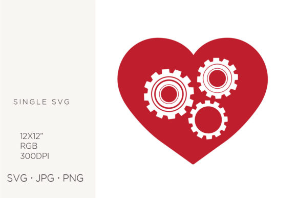 Heart and Gears, Cogs Svg: Merging Emotion with Mechanics in Digital Design