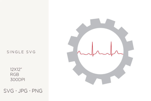 Heart Line and Gears SVG Guide
