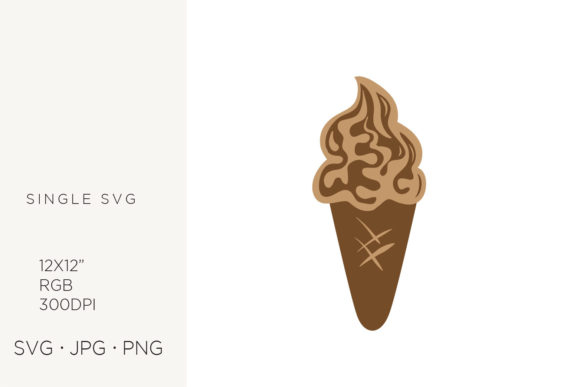 Ice Cream Cone SVG for Summer Designs