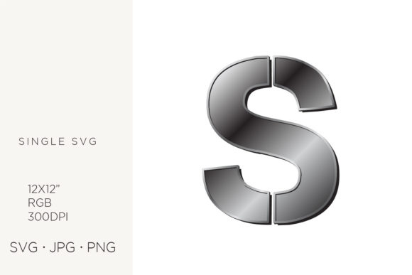 Industrial Silver Initial Letter S: A Versatile Vector Asset for Modern Design