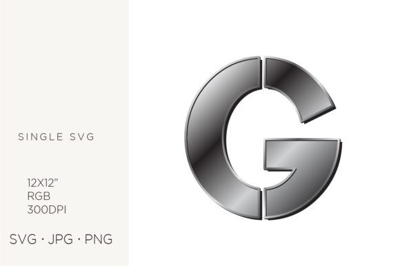 Industrial Silver Letter G: Design & Use