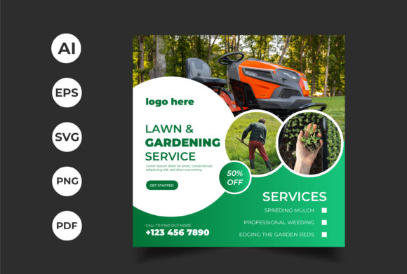 Maximizing Green Industry Growth with Professional Lawn Service Social Media Post Templates