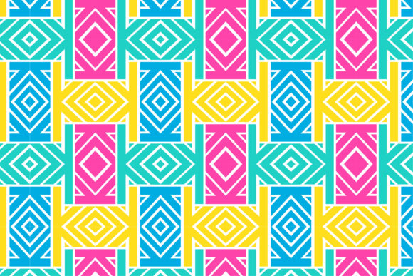 Multicolor Letter K Square Pattern Trian: A Modern Approach to Geometric Design