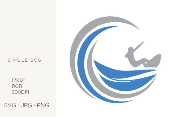 Ocean Surfer Sea Water Sport Icon SVG