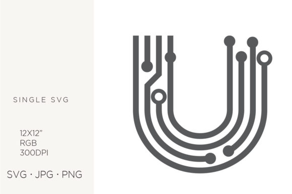 Tech Monogram Digital Initial Letter U: A Practical Asset for Modern Design