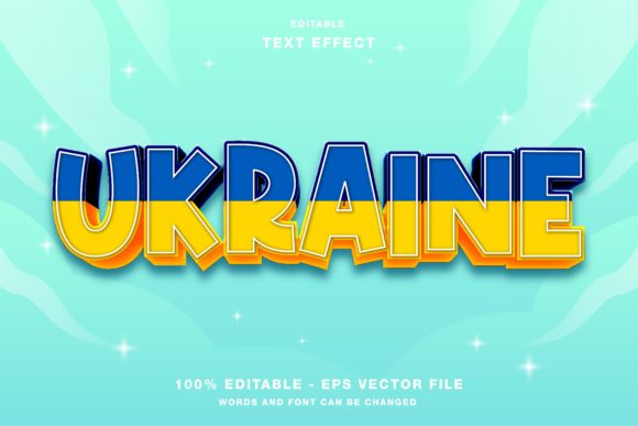 Ukraine Editable Text Effect Guide