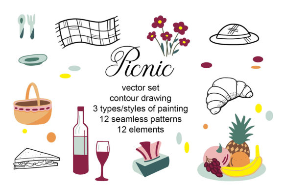 Vector Picnic Set: A Versatile Resource for Creative Design Projects