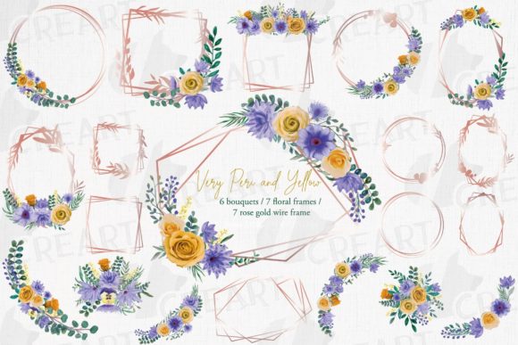Very Peri Yellow Bouquets Rosegold Frame: A Practical Guide for Designers and DIY Creators
