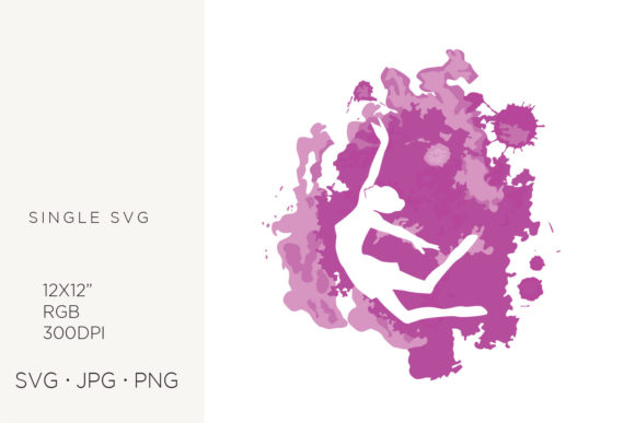 Watercolor Splash Ballet SVG for Creators